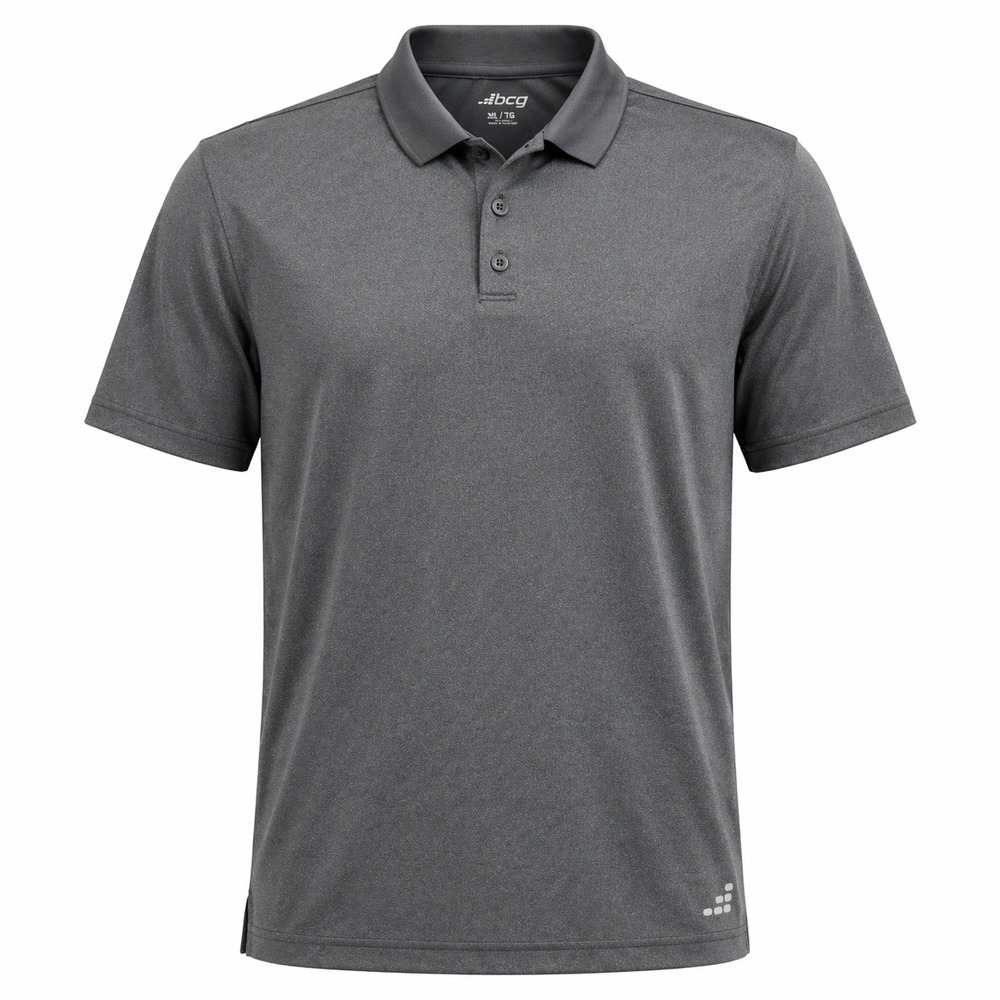 BCG Mens Performance Polo Shirt XL Charcoal Gray Short Sleeve Golf Athletic Top